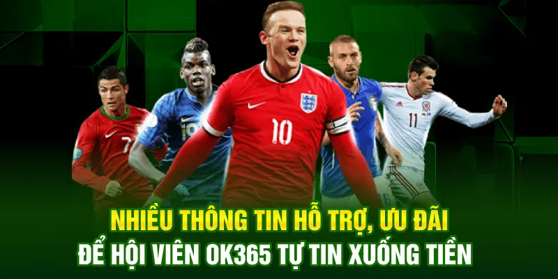 Nhiều thông tin hỗ trợ, ưu đãi để hội viên OK365 tự tin xuống tiền 
